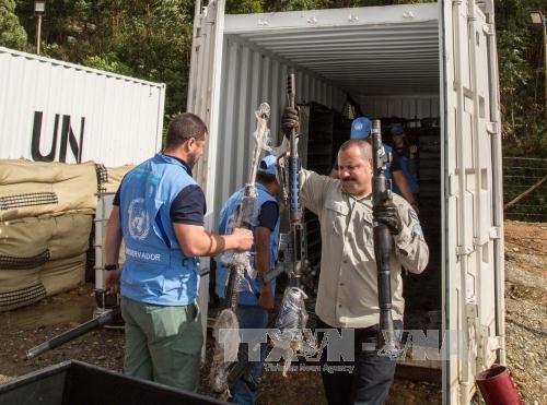Colombia hoàn tất tiến trình tiêu hủy vũ khí của FARC 
